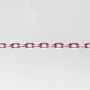 Pink and Gold Rectangular Cable 2x4mm Chain by Foot (3 feet minimum)