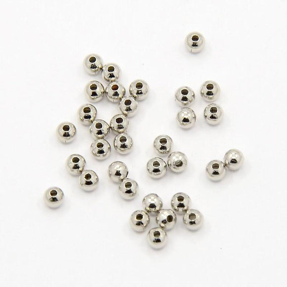 Antique Silver Plated Brass Round 2.5mm (500 pcs)
