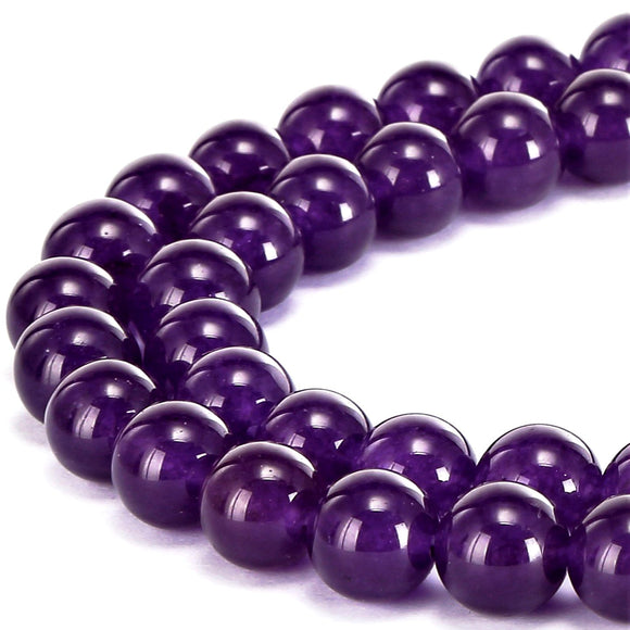 Amethyst Purple Jade Dyed Round 4mm