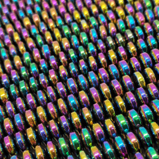 Rainbow Hematite Rondelle 4mm
