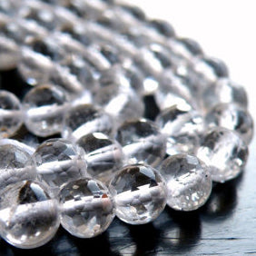 Rock Crystal Faceted Round Bead 4mm, 6mm,8mm, 10mm