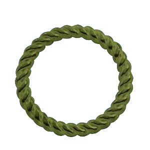 Antique Bronze Rope Closed Jump Ring 10mm (50 pcs)