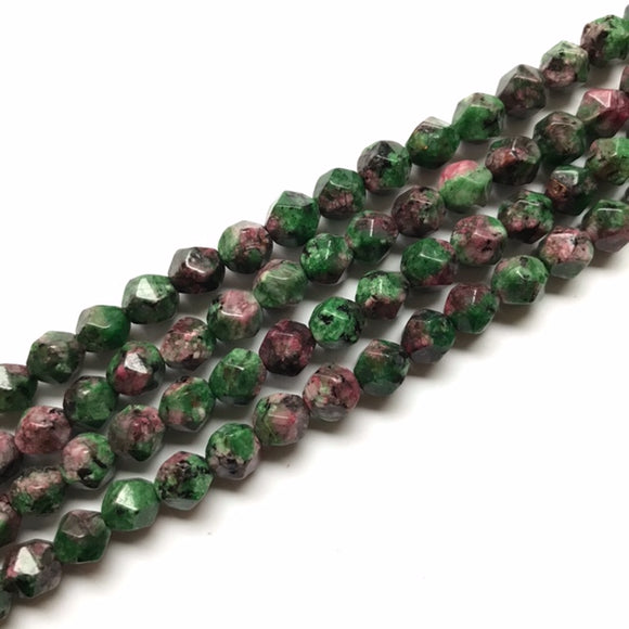 Ruby Zoisite Star Cut Faceted Round 8mm
