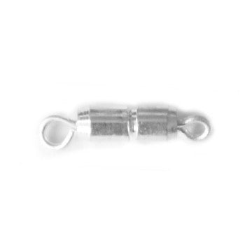 Silver Plated Bright Brass Screw Clasp 3x15mm (10 pcs)