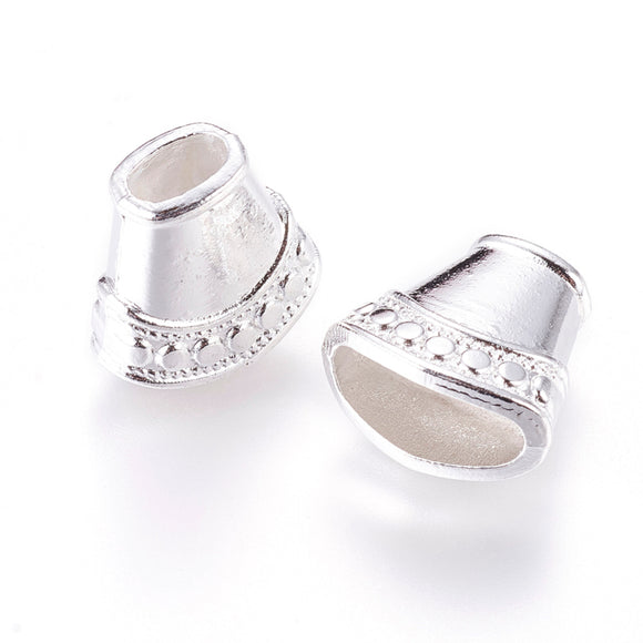 Silver Plated Cone 15x16x9mm (10 pcs)