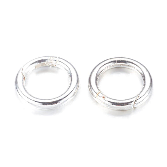 Silver Plated Bright Spring Ring Clasp 25mm (4 pcs)