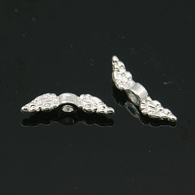 Silver Plated Wing Spacer Bead 12x3mm (50 pcs)