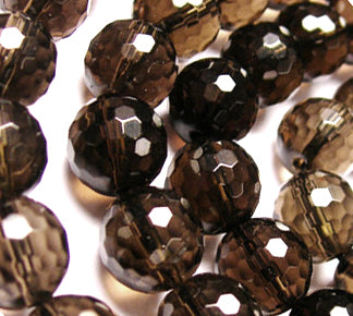 Smoky Quartz Faceted Round Bead 4mm, 6mm, 8mm, 10mm