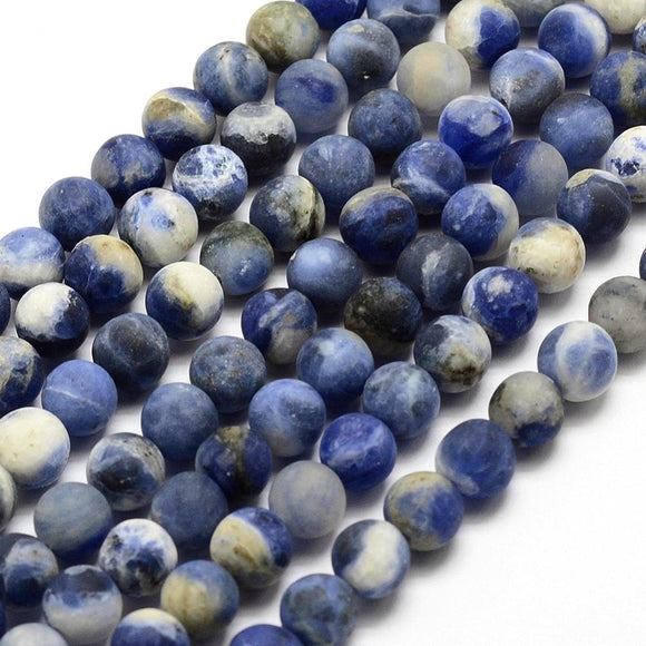 Sodalite Frosted Round 8mm