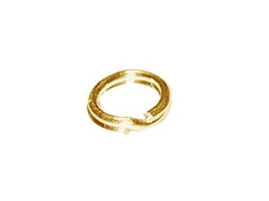 Gold Plated Brass Split Ring 10mm (50 pcs)