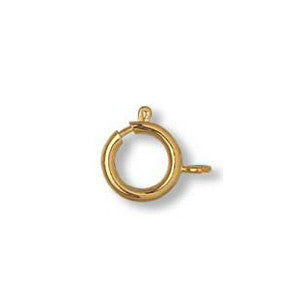 Gold Plated Brass Spring Ring Clasp 9mm (20 pcs)