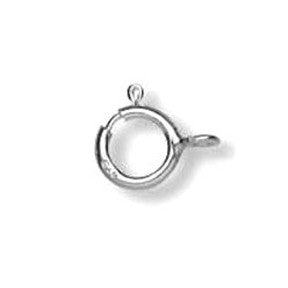 Sterling Silver Spring Ring Clasp 5.5mm w/ Closed Ring (20 pcs)
