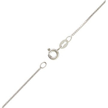 Sterling Silver Box Necklace Chain (0.85mm) 20