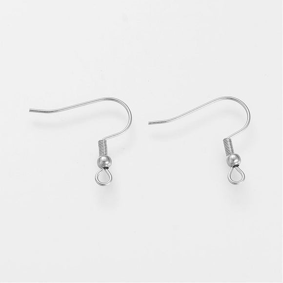 Stainless Steel Ball & Coil Earwire (50 pcs)