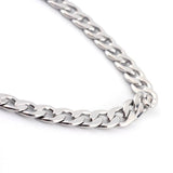 Stainless Steel Flat Curb 3mm Necklace 24"