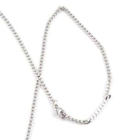 Stainless Steel Flat Curb 3mm Necklace 24
