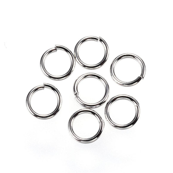 Stainless Steel Open Jump Ring 6mm (200 pcs)