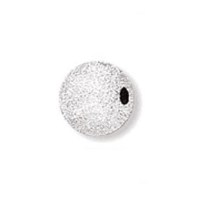 Silver Plated Brass Stardust Round 6mm (100 pcs)