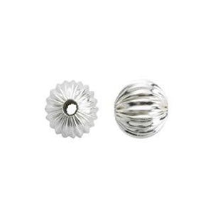 Sterling Silver Corrugated Round Bead 3mm AT (50 pcs)