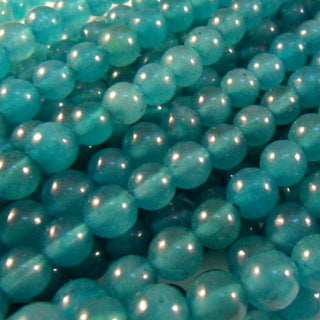 Teal Jade Dyed Round Beads