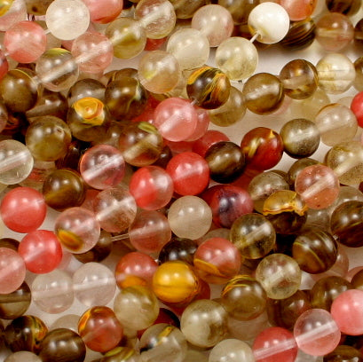 Tiger Cherry Quartz Round Beads 10mm
