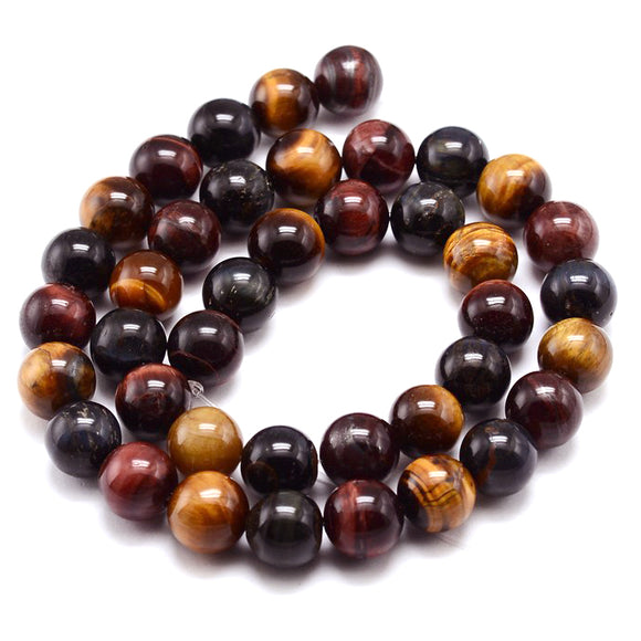 Tiger's Eye Multi-Color Round Bead 4mm, 6mm, 8mm, 10mm