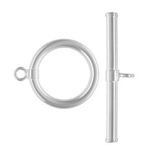Sterling Silver Plain Toggle 15mm AT (1 set)