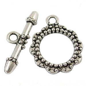 Pewter Fancy Toggle Clasp 20mm (10 sets)
