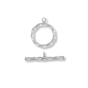 Sterling Silver Twist Toggle 13mm AT (1 set)
