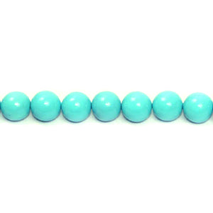 Shell Pearl Round Beads - Turquoise