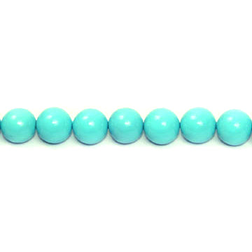 Shell Pearl Round Beads - Turquoise
