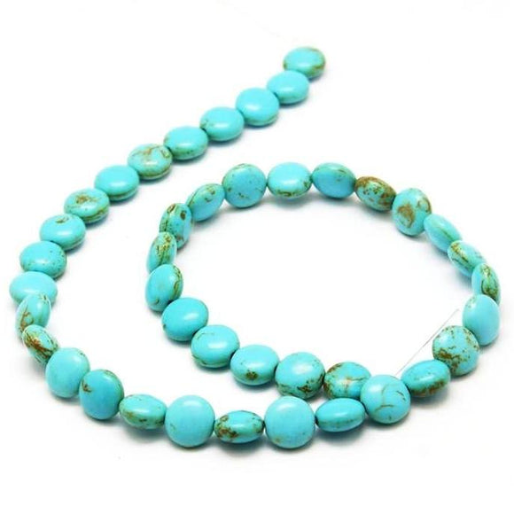 Turquoise Magnesite Coin 12mm