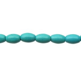 Turquoise Magnesite Rice Oval 8x12mm