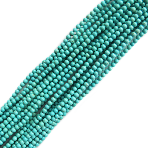 Turquoise (Stabilized) Round Bead 3mm