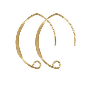 14K Gold Filled Ear Wire V Shape (4 pcs)