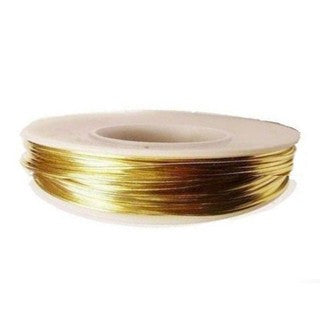 Copper Round Wire 24GA Half Hard 45ft - Gold Plated