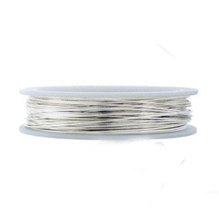 Copper Round Wire 24GA Half Hard 45ft - Silver Plated