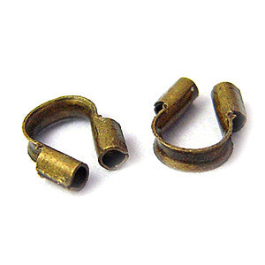 Antique Bronze Wire Protector 4mm wide, 5mm long, hole: 1mm (100 pcs)