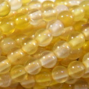 Yellow Agate Round Beads 6mm
